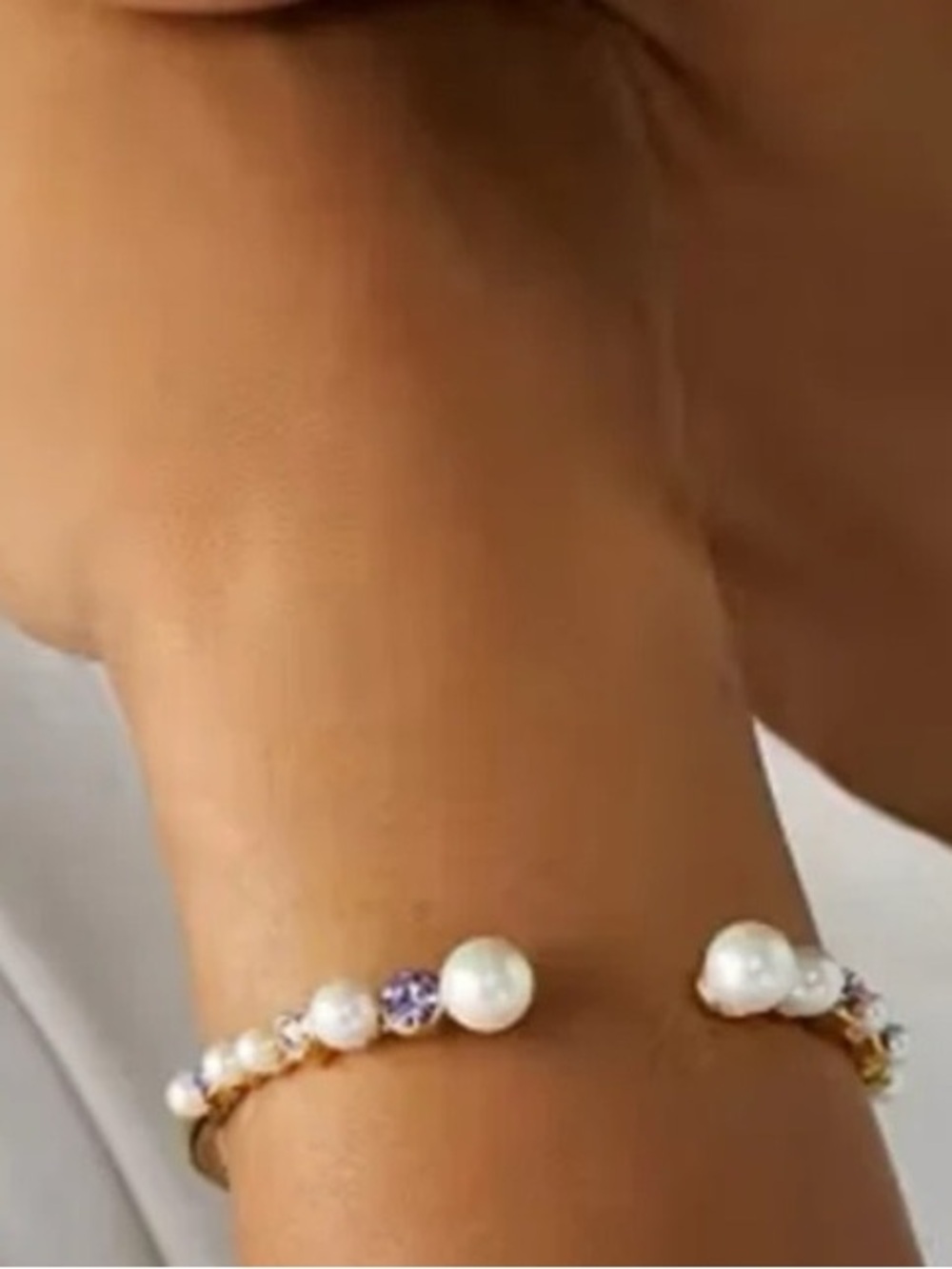 Kate Spade Pearl Caviar Hinge Cuff Bracelet - Picture 6 of 6
